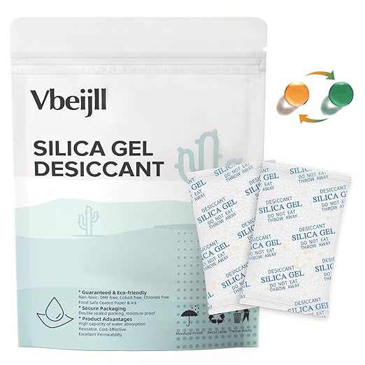 5 Gram Color-Indicating Silica Gel Packets, Premium Food Grade Desiccant by Vbeijll
