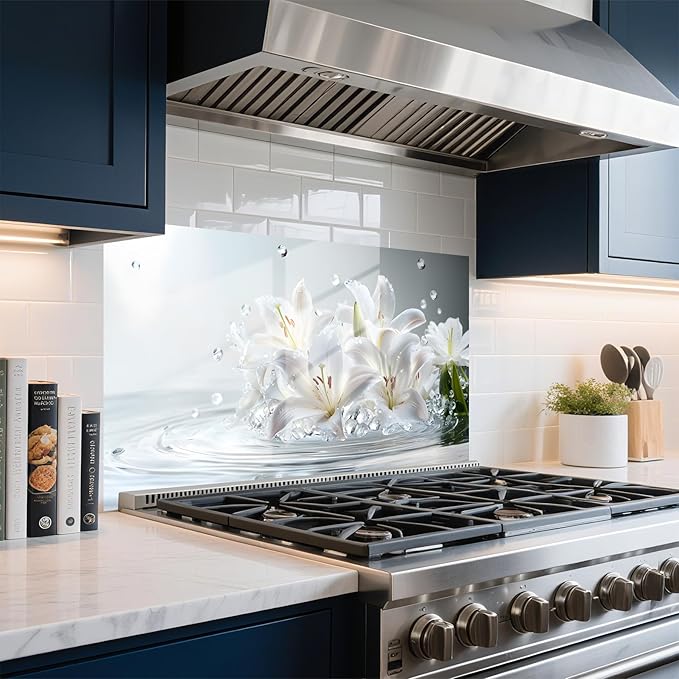 NYZE Kitchen Backsplash Stickers Waterproof Stove Backsplash Protector - Image 5
