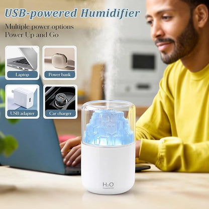 Portable Mist Humidifier with Colorful Light Auto-Off USB Desktop Personal - Image 2