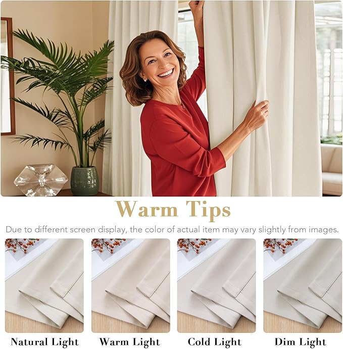 H.VERSAILTEX Light Reducing Curtains Thermal Insulated Window Treatment Panels - Image 3