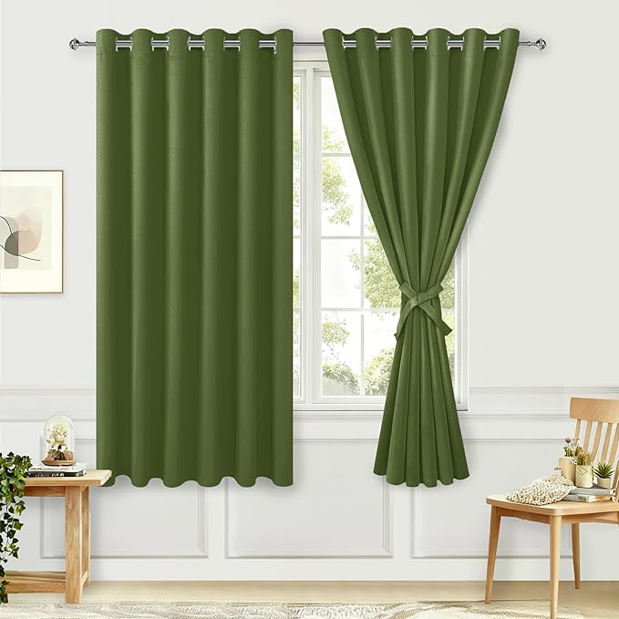 Hiasan Room Darkening Curtains for Bedroom, 70 x 63 Inches by Hiasan