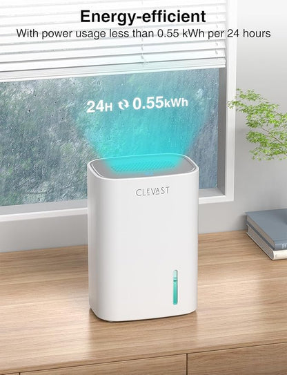 CLEVAST Dehumidifier for Home, 30oz Small Quiet Dehumidifier for Bathroom & - Image 5