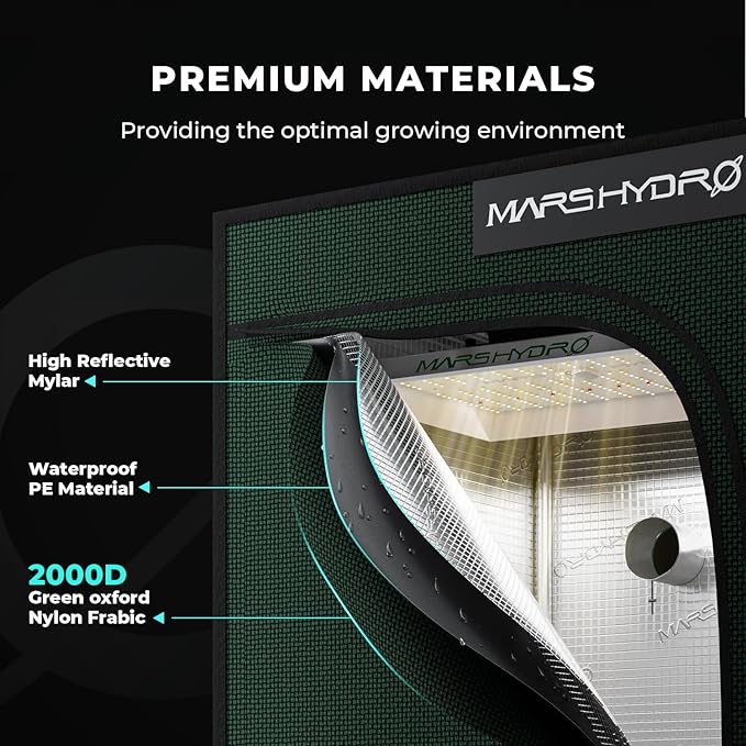 MARS HYDRO 4x4 Grow Tent Pro, Larger Observation Window, Controller & Socket - Image 4