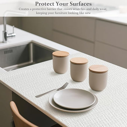 FINNEZ Drawer and Shelf Liner for Kitchen Cabinet Non Adhesive Non Slip 17in x - Image 4