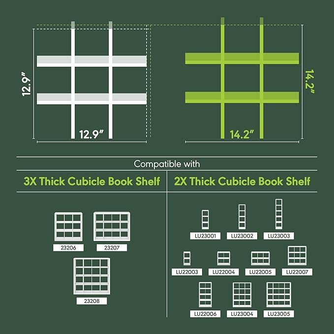 Furinno Cubicle Cube Insert, 9-Compartment Cube Organizer, Geometric Shelf - Image 5