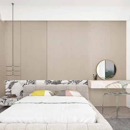 31"x354" Beige Wood Wallpaper Peel and Stick Modern Faux Wood Contact Paper - Image 6