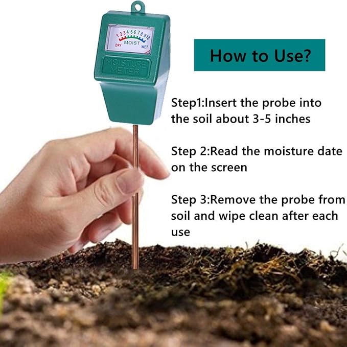 Soil Moisture Meter, Long Probe Plant Hygrometer Moisture Sensor Plant Water - Image 2