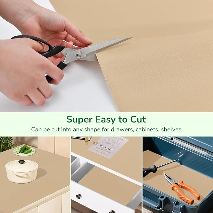 Drawer and Shelf Liner for Kitchen, Non-Slip Non-Adhesive Cabinet Liners for - Image 5