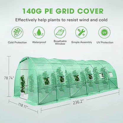 VIVOSUN 20x10x7 Ft. Large Walk in Greenhouse, Garden Plant Hot House - Image 3