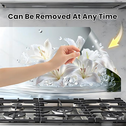 NYZE Kitchen Backsplash Stickers Waterproof Stove Backsplash Protector - Image 4