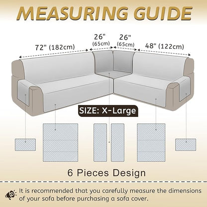 Arfntevss Waterproof Sectional Couch Covers L Shape Washable Velvet Sofa Cover - Image 5