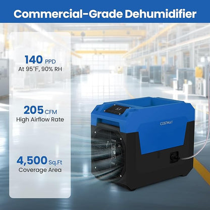 COSTWAY 140 Pints Commercial Dehumidifier - Image 2