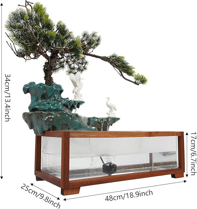 Tabletop Water Fountains Decoration, Indoor Water Fountain, Chinese Zen Style - Image 2
