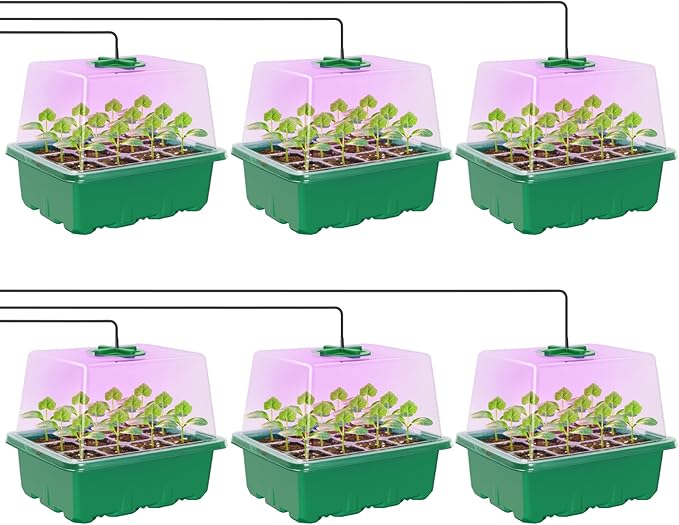 MIXC Seed Starter Kit with Grow Light, Elevated Seedling Tray Kit with by MIXC