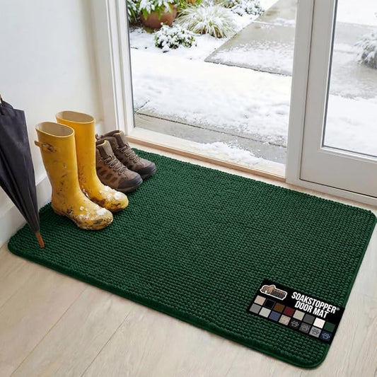 GORILLA GRIP SOAKSTOPPER Dog Door Mat, 48x30 Machine Washable Rug Absorbent by GorillaGrip