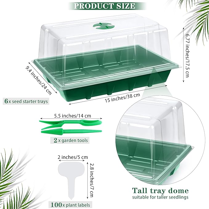 6 Packs Seed Starter Tray Kits - Image 2