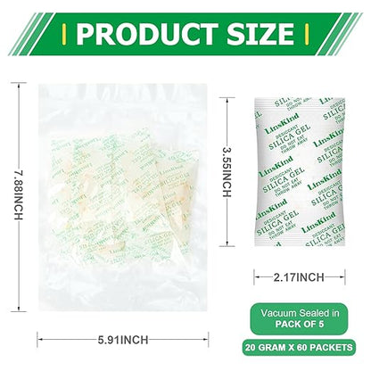 20 Gram Food Grade Silica Gel Packets, Moisture Absorbers - Image 6