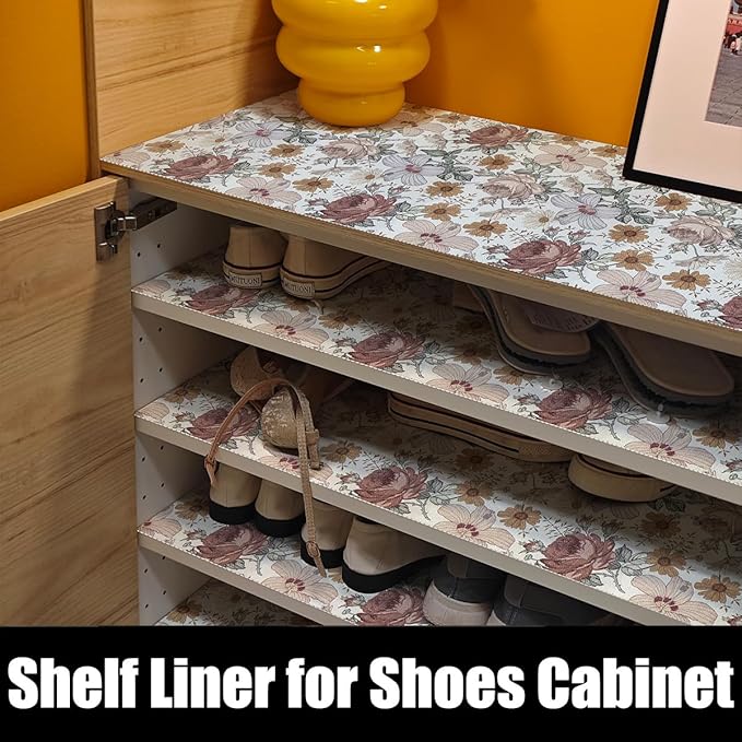 Floral Drawer Shelf Liners, 16IN x 20FT Non Adhesive and Strong Non-Slip - Image 8