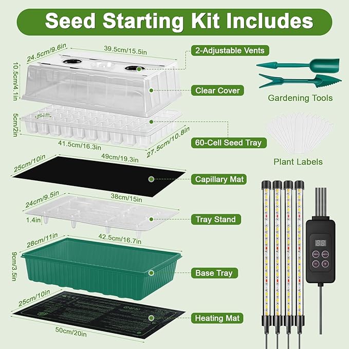 60-Cell Self-Watering Seed Starter Tray - Image 2
