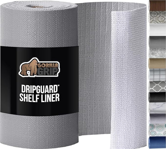 GORILLA GRIP DripGuard Shelf Liner, Non-Adhesive Drawer and Kitchen Cabinet by GorillaGrip