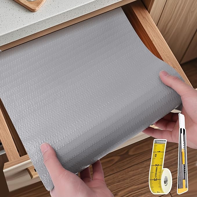Shelf Liners for Kitchen Cabinets Non Adhesive Drawer Liner 17in x 20FT Pure - Image 8