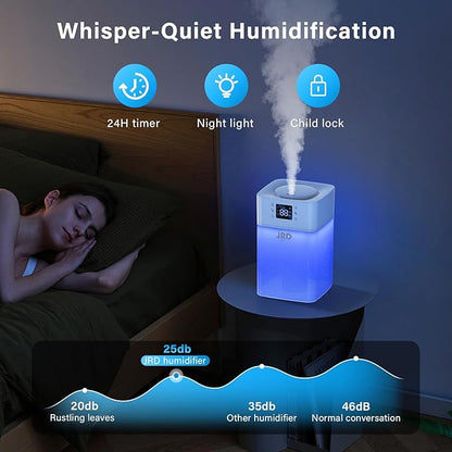 JRD Humidifiers 4L for Bedroom, Cool Mist Humidifier for Large Room, 40H Runtime - Image 4