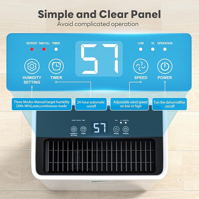 1500Sq.Ft Dehumidifier, 30Pint Dehumidifiers - Image 7
