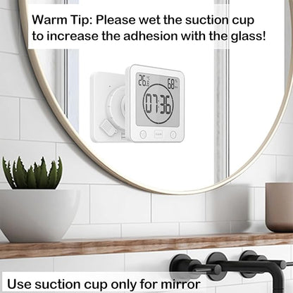 Waterproof Bathroom Wall Clock and Timer, Digital Water Resistant Hanging Timer - Image 2