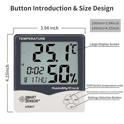Digital Hygrometer Indoor Thermometer Room Temperature and Humidity Monitor - Image 4