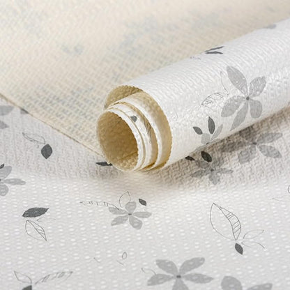 12" W x 120" L Floral Drawer and Shelf Liner by DwellAid