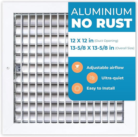 Aluminum 12 x 12 Inch Air Vent Covers Wall AC Grille – Premium Register Vent by Air360
