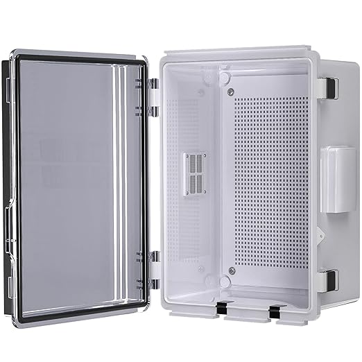 ABS Electrical Junction Box, Ventilated Design, Cable Grommets, IP65 Waterproof by ANIMACYN