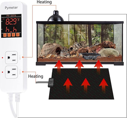 Attic Fan Thermostat Controller Temperature Switch Plug Outlet - Image 4