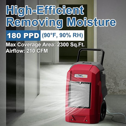 ALORAIR 180 Pints Commercial Dehumidifier - Image 3