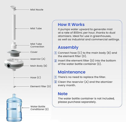 Humidifier Large Room 1000 sq.ft. Whole house & Commercial Humidifier 800ml/h - Image 7