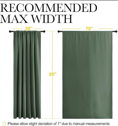 NICETOWN 2 Panels Blackout Curtains, Rod Pocket Thermal Insulated Drapess - Image 6