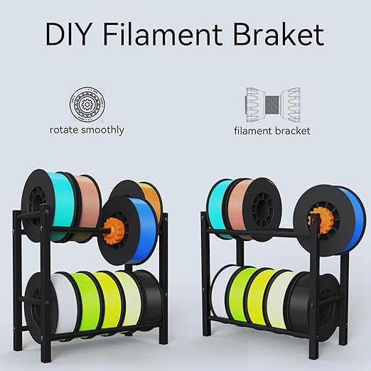 Lutyr Skouphy 3D Printer Filament Storage Rack, 2 Tier Filament Spool Holders - Image 7