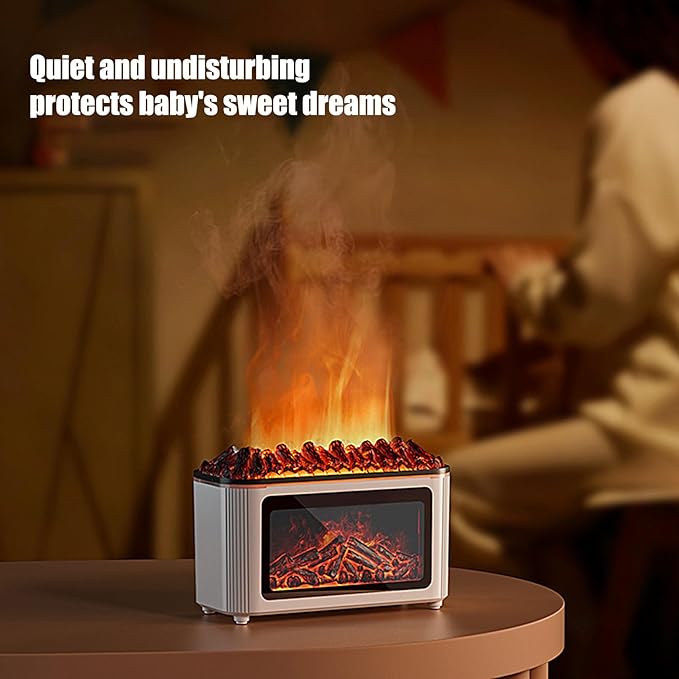 Fireplace Diffuser - 160ml Ultrasonic Quiet Home Decor - Image 4