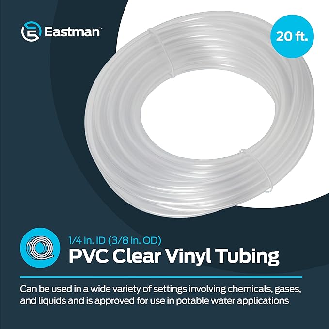 Eastman 1/4 Inch ID PVC Clear Vinyl Tubing, 20 Foot Length - Image 2