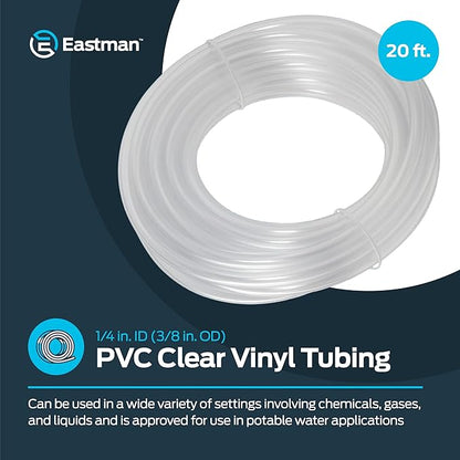 Eastman 1/4 Inch ID PVC Clear Vinyl Tubing, 20 Foot Length - Image 2