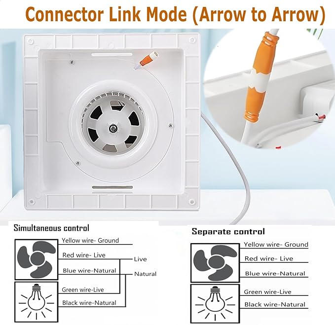 Bathroom Exhaust Fan with LED Light Ceiling Mount Ventilation Fan 118 CFM 1.0 - Image 5