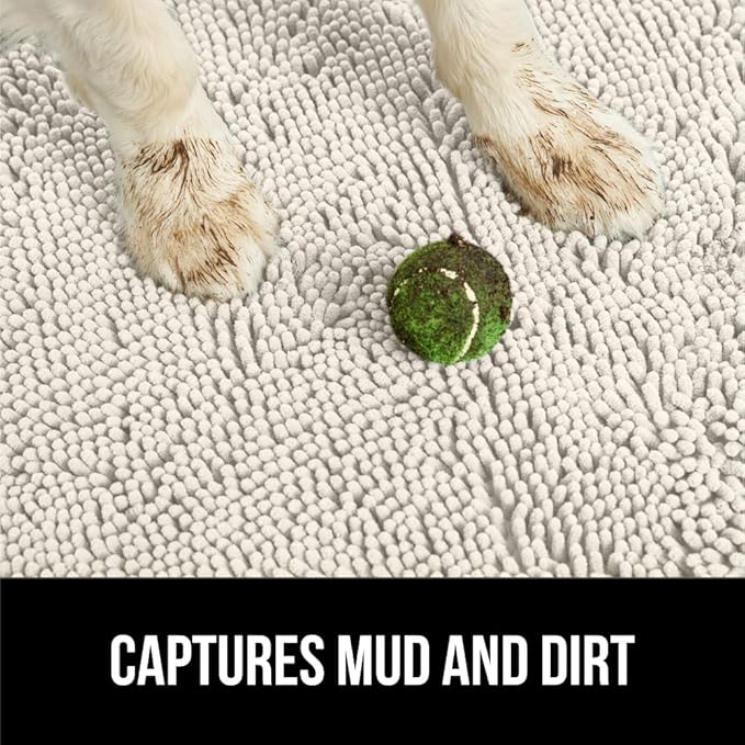 GORILLA GRIP SOAKSTOPPER Dog Door Mat, 30x20 Machine Washable Rug Absorbent - Image 4