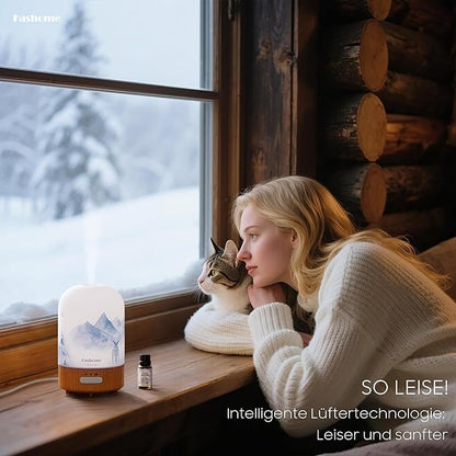 Essential Oil Diffuser Hand Blown Glass, 100ml Small Aromatherapy Diffuser - Image 4