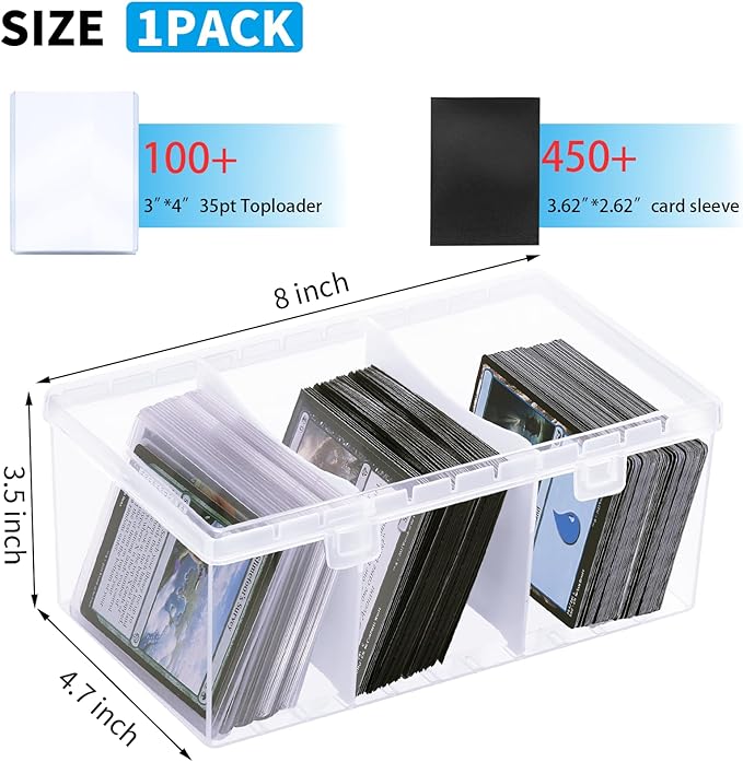 Toploader Storage Box for 100 + 3" x 4" 35pt Rigid Card, Trading Card Storage - Image 2