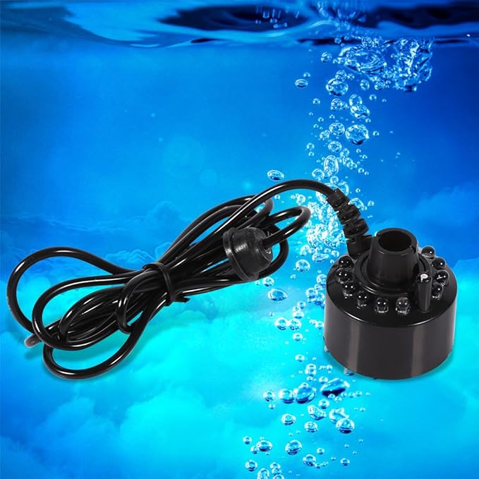 24V Color Changing 12 LED Mister Fogger Water Fountain Mini Mist Maker Pond Fog - Image 6