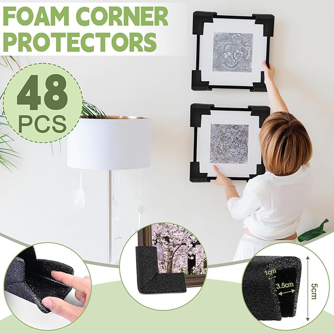 48 Pcs Foam Corner Protectors for Shipping, L-Shaped Edge Guards for TV Moving - Image 3