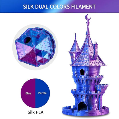 ERYONE Silk Dual Color PLA Filament 3D Printer 1.75mm +/- 0.03mm, Bicolor - Image 4