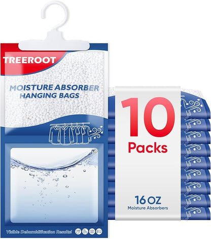 10 Pack Moisture Absorbers for Closet, 16OZ Hanging Closet Dehumidifier Bags by Unknown