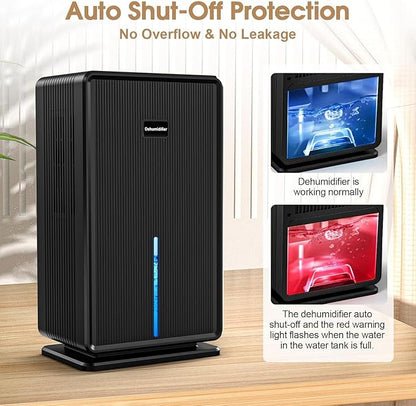 Dehumidifiers for Home, Upgraded 101OZ Dehumidifier, Quiet Dehumidifier for - Image 4