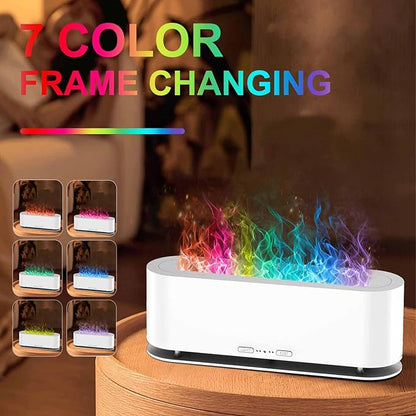 2025 Upgraded Flame Fire Diffuser Humidifier, 7 Colors Changing Oil Diffuser - Image 2